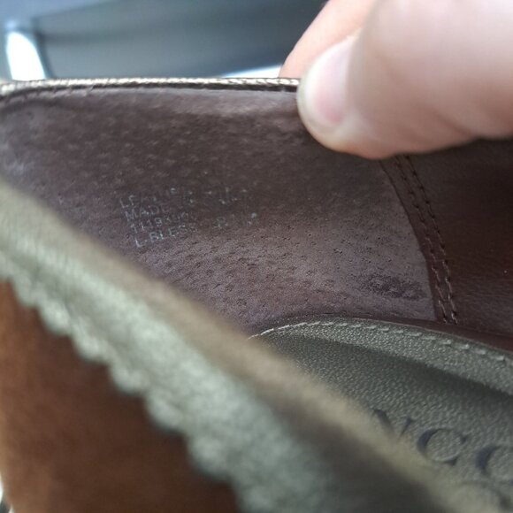 Franco Sarto L-BLESS Womens Peep Toe Heels 8.5 M Leather Brown Suede - Picture 8 of 16